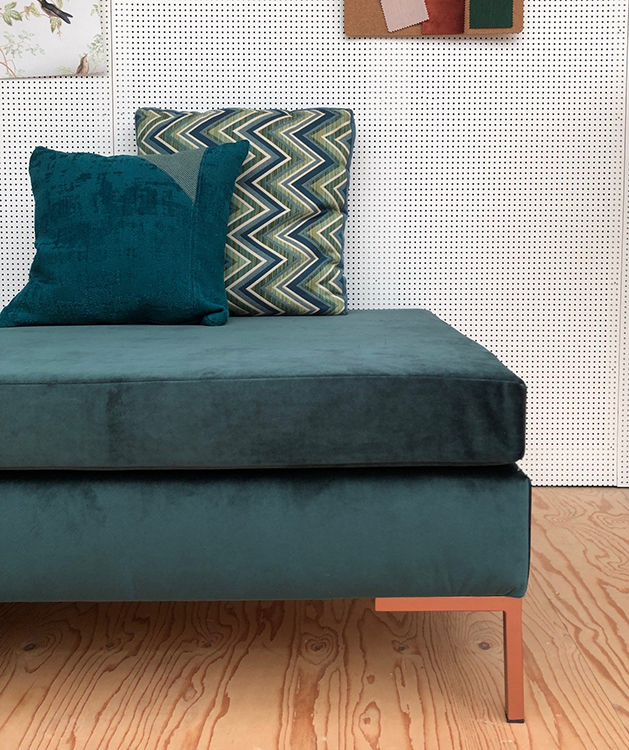Hockers - hocker velours groen